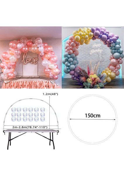 2 Takım 127 cm Standı Balonlar Kemerler Çerçeve Kiti Süslemeleri Masa Standı Balonlar Aksesuarları Düğün Mutlu Doğum Günü Partisi Süslemeleri Çocuklar Için Araçlar (Yurt Dışından)