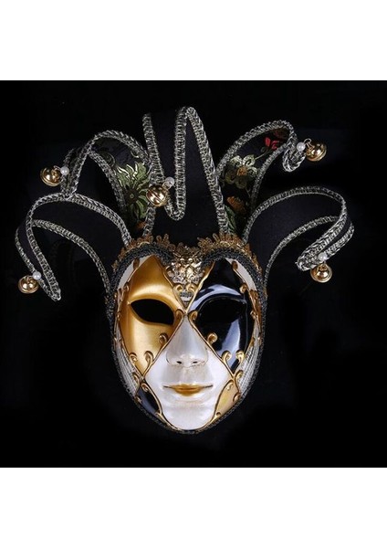 Resim Color2 Opera Cadılar Bayramı Palyaço Maskesi Venedik Masquerade Maskesi Phantom Parti Etkinlik Gösterisi Topu Malzemeleri Dekorasyon (Yurt Dışından)