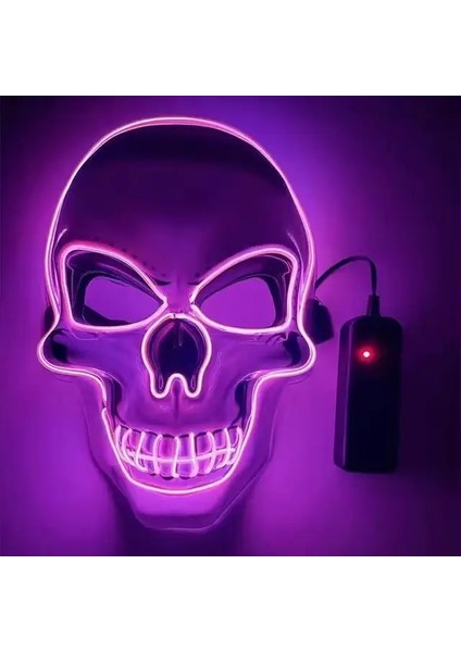 Gül Kırmızı Cadılar Bayramı LED Maske Tasfiye Maskeleri Seçim Maskara Kostüm Partisi Işığı Karışık Renkli Maske Karanlıkta Glow Korku Maskesi Parlayan Masker (Yurt Dışından)