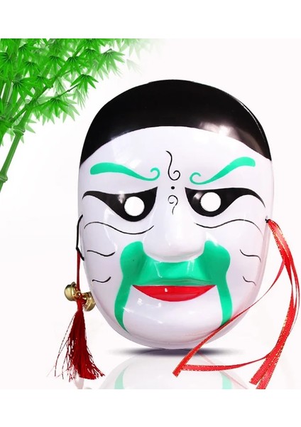 Zheng Lun Qinglong Çin Tarzı Boyalı Pekin Operası Yüz Maskesi Pekin Operası Yüz Maskesi Kalıp Yüz Değişen Maske Süsleme Giydirme Sahne (Yurt Dışından)