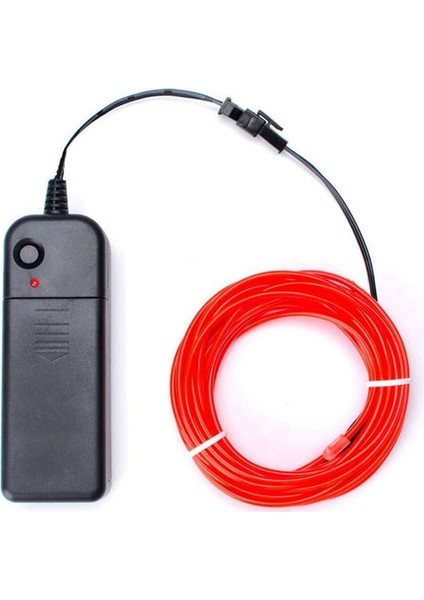 Pil Kutusu Kırmızı 3 Metre Esnek Neon Işık Glow El Tel Halat Kablo Noel Dans Rave Dekorasyon Için LED Işıkları Dıy Ayakkabı Giyim USB LED Şerit Lamba (Yurt Dışından)
