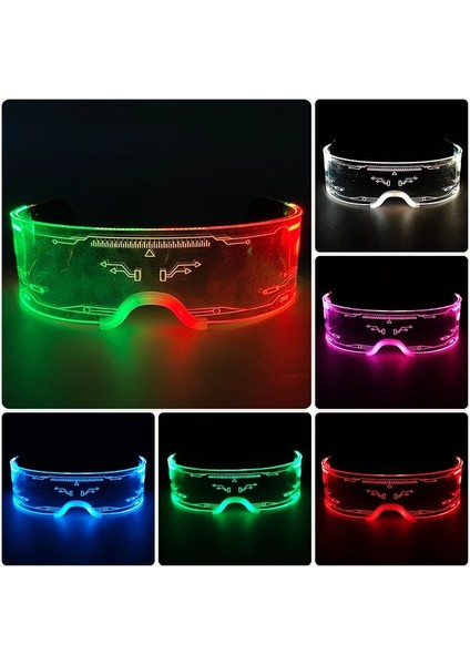 Stil A Sıcak LED Işıklı Gözlük Neon Işık Up Vizör Gözlük Bar Parti Gözlükleri Cadılar Bayramı Noel Festivali Glow Parti Dekorasyon Için (Yurt Dışından)