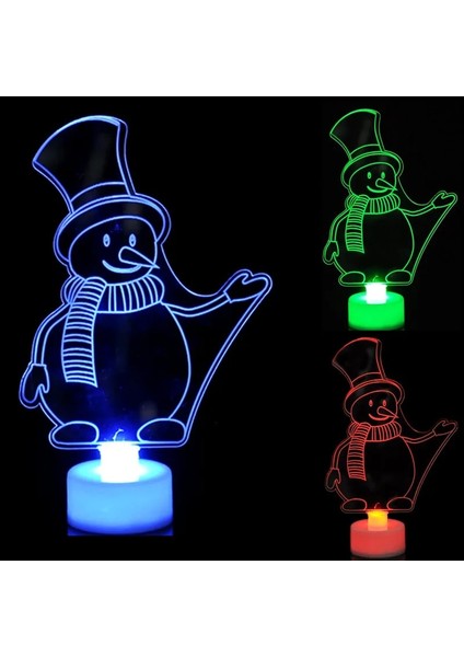 Tek Kardan Adam Renkli LED Dekoratif Işıklar Yeni Yıl Noel Ağacı Kolye Süslemeleri Kardan Adam Noel Baba Işık Parti Malzemeleri Ev Dekor (Yurt Dışından) indirimleri