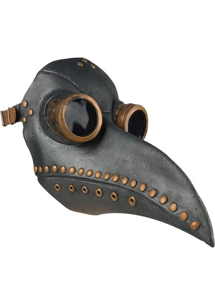 Siyah Gaga Bakır Cadılar Bayramı Maskeleri Komik Steampunk Veba Doktor Kuş Maskesi Lateks Punk Cosplay Maskeleri Cadılar Bayramı Masquerade Kostüm Cosplay Sahne (Yurt Dışından)