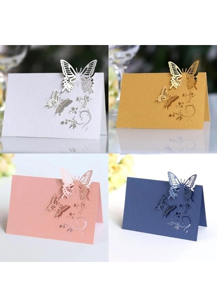 Altın 100 Adet Hollow Kesip Boş Kart Düğün Parti Töreni Yer Kartı Isim Kartları Konuk Düğün Masa Dekor B03E (Yurt Dışından) fiyatları