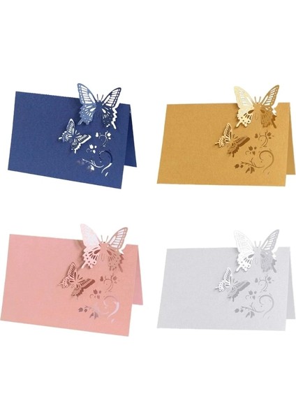 Altın 100 Adet Hollow Kesip Boş Kart Düğün Parti Töreni Yer Kartı Isim Kartları Konuk Düğün Masa Dekor B03E (Yurt Dışından) fırsatları