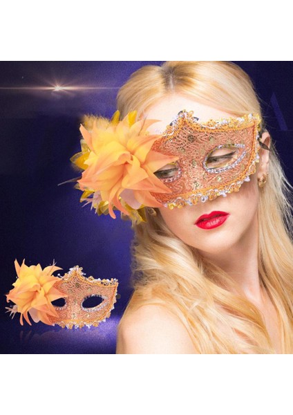 Altın Cosplay Yüz Kapatma Beaty Kişilik Rahat Elegance Yaratıcı Süslenmiş Rhinestones Yarım Yüz Dantel Venedik Maskesi Hediye Için (Yurt Dışından) modelleri