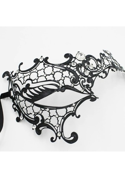 3010-SIYAH 2022 Metal Telkari Lazer Kesim Erkek/kadın Venedik Masquerade Göz Maskeleri Parti Cadılar Bayramı Cosplay Düğün Mardi Gras Topu Maskesi (Yurt Dışından)