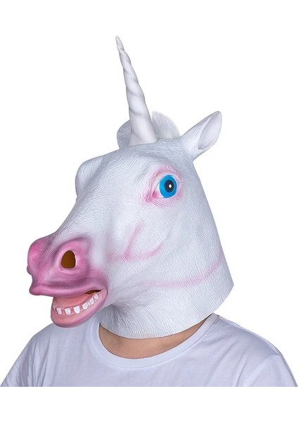 X13040 Hayvan Maskesi Komik At Unicorn Eşek Istakoz Şempanze Maskesi Çocuklar Parti Cadılar Bayramı Masquerade Lateks Tam Yüz Kapak (Yurt Dışından)