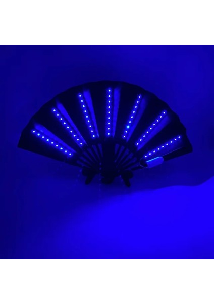 6 V Mavi LED Fan Yanıp Sönen Katlanır Dans Işıkları Fan Gece Gösterisi Aydınlık Dj Floresan Bar Club Glow Parti Malzemeleri Renk Değiştirme Fanı (Yurt Dışından)