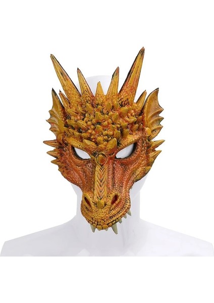 Mavi Cadılar Bayramı Maskesi Mardi Gras Balo Karnaval Partisi Pu Köpük 3D Hayvan Ejderha Maskesi (Yurt Dışından)