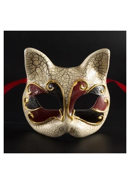 Kırmızı Yenı Moda Masquerade Çocuk Venedik Çatlak Maskesi Parti Komik Sevimli Yavru Kedi Prenses Maskesi ve Maske Sahne Oyuncaklar Cosplay (Yurt Dışından)