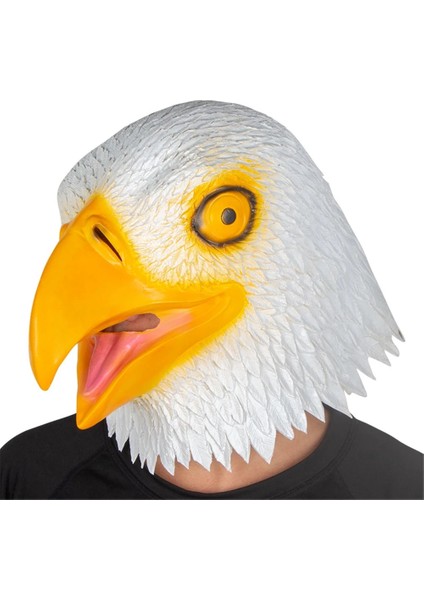 Bir Kartal Maskesi Yenilik Papağan Maskesi Lateks Hood Hayvan Kartal Güvercin Kuş Kask Cadılar Bayramı Kostüm Karnaval Cosplay Parti Hayvanat Bahçesi Masquerade Sahne (Yurt Dışından) indirimleri
