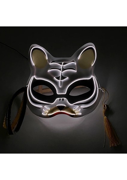 Maske 11 Korku Cadılar Bayramı Neon Maske Palyaço Maskesi Cosplay Parti Kostüm Malzemeleri LED Maske Masque Masquerade Parti Maskeleri Karanlıkta Glow (Yurt Dışından)