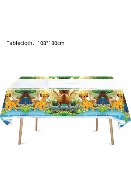 24 Adet Kek Topper Aslan Kral Simba Parti Malzemeleri Kağıt Bardaklar Tabaklar Peçeteler Masa Örtüsü Afiş Dahil Çocuk Boys Doğum Günü Dekorasyon Bebek Duş (Yurt Dışından)