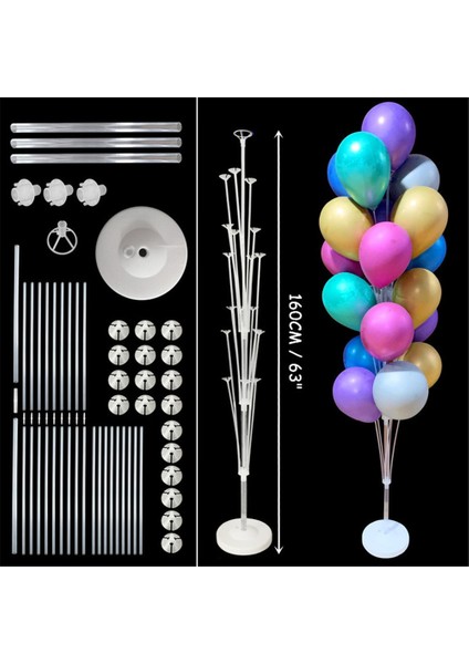 4 Takım 7 Tüp Standı 1 Takım 7/19 Tüp Balon Tutucu Balonlar Standı Sütun Konfeti Balon Çocuk Doğum Günü Partisi Bebek Duş Düğün Dekorasyon Malzemeleri (Yurt Dışından)