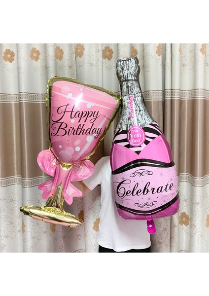 Hb Renkli Büyük Helyum Balon Şampanya Kadehi Balon Düğün Doğum Günü Partisi Süslemeleri Yetişkin Çocuk Balonlar Globos Olay Parti Malzemeleri. (Yurt Dışından)