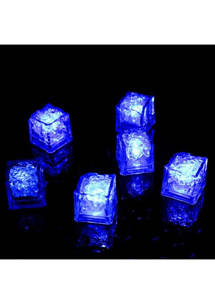 Kırmızı 1 Pc LED Buz Küpleri Parlayan Parti Topu Flaş Işığı Parti Aydınlık Neon Festivali Noel Bar Şarap Bardağı Dekorasyon Malzemeleri (Yurt Dışından)