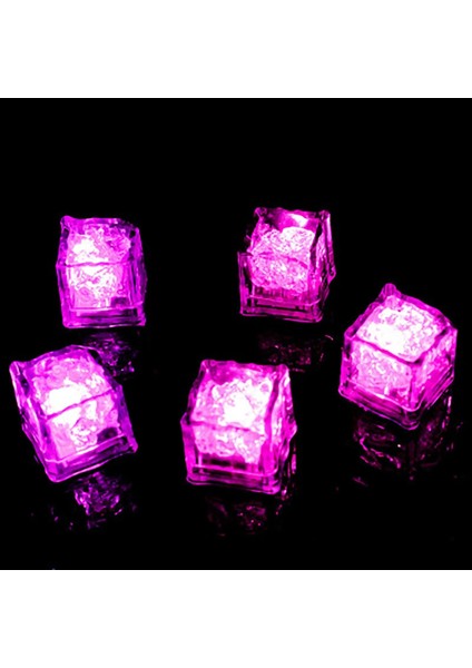 Kırmızı 1 Pc LED Buz Küpleri Parlayan Parti Topu Flaş Işığı Parti Aydınlık Neon Festivali Noel Bar Şarap Bardağı Dekorasyon Malzemeleri (Yurt Dışından)