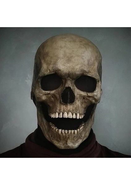 Koyu Renkli Kafatası Yeni Cadılar Bayramı Maskesi Dekorasyon Korku Korkunç Maske Hareketli Çene Tam Kafa Kafatası Maskesi Cosplay Cadılar Bayramı Partisi Dekoru 2022 Kafatası Kask (Yurt Dışından)