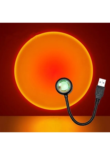 Gün Batımı Kırmızı Günbatımı Lambası LED USB Gökkuşağı Neon Gece Işığı Projektör Fotoğraf Duvar Atmosfer Aydınlatma Yatak Odası Ev Odası Dekor Için Hediye (Yurt Dışından)