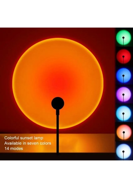 Gün Batımı Kırmızı Günbatımı Lambası LED USB Gökkuşağı Neon Gece Işığı Projektör Fotoğraf Duvar Atmosfer Aydınlatma Yatak Odası Ev Odası Dekor Için Hediye (Yurt Dışından) fiyatları
