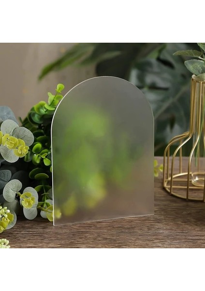 Buzlu 2mm 12.7X17.8 cm 5 Adet Arch Altın/gümüş Ayna Akrilik Boş Stok Levha Düğün Işareti Dıy Masa Numarası Kart Ekran Projesi, El Sanatları, Fotoğraf Kurulu (Yurt Dışından)