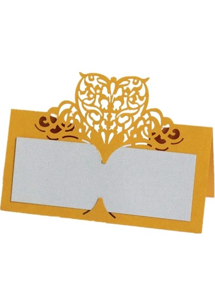 Koyu Mor 50 Adet 10*10 cm Lazer Kesim Yer Kartları Hollow Aşk Kalp Düğün Masa Dekorasyon Resepsiyon Kağıdı Stand-Up Iş Toplantısı Için Isim Kartı (Yurt Dışından)