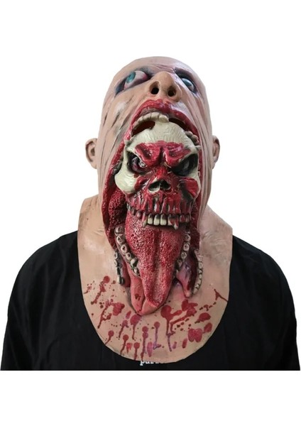 574880126122 2022 Cadılar Bayramı Partisi Korku Maskeleri Hayalet Yüz Şeytan Cadı Vampir Screaming Maske Yenilik Korkunç Cosplay Parti Dekorasyon Sahne (Yurt Dışından)