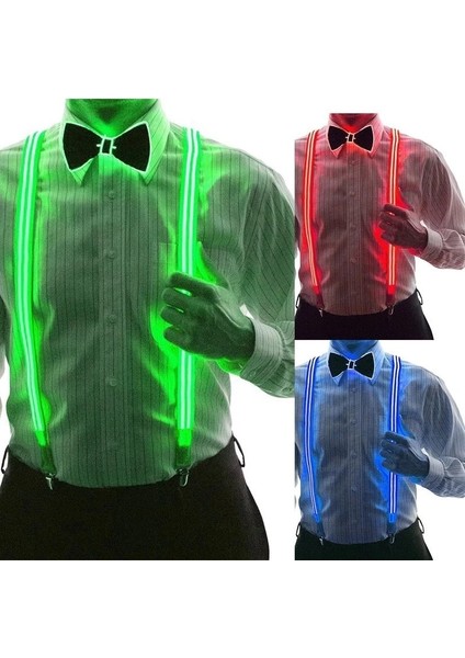 Askılar - Sarı Işıklı Erkek LED Askılar Papyon Yenilikçi Kostüm Aksesuarı Yanıp Sönen Askılar Müzik Festivali Düğün Partisi Için Mükemmel (Yurt Dışından) fiyatları