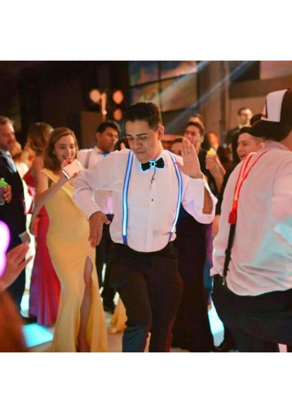 Askılar - Sarı Işıklı Erkek LED Askılar Papyon Yenilikçi Kostüm Aksesuarı Yanıp Sönen Askılar Müzik Festivali Düğün Partisi Için Mükemmel (Yurt Dışından) modelleri