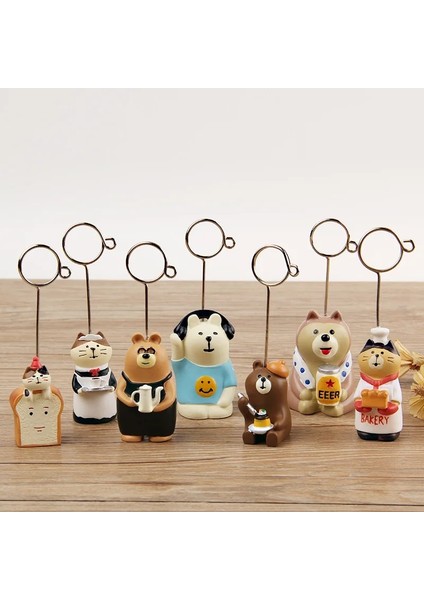 E 1 Adet Sevimli Hayvanlar Fotoğraf Tutucu Mesaj Klip Masa Numarası Tutucu Isim Kartı Placecard Kartpostal Standı Raf Ev Ofis Masası Dekorasyon (Yurt Dışından) modelleri