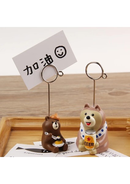 E 1 Adet Sevimli Hayvanlar Fotoğraf Tutucu Mesaj Klip Masa Numarası Tutucu Isim Kartı Placecard Kartpostal Standı Raf Ev Ofis Masası Dekorasyon (Yurt Dışından) indirimleri