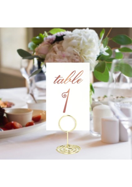 Yuvarlak Şekil 6 Adet 12 Adet Metal Yer Kartı Sahipleri Yuvarlak Kalp Şekli Fotoğraf Klip Düğün Masa Yer Kartı Standları Doğum Günü Partisi Dekorasyon Malzemeleri (Yurt Dışından)