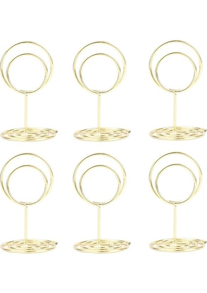 Yuvarlak Şekil 6 Adet 12 Adet Metal Yer Kartı Sahipleri Yuvarlak Kalp Şekli Fotoğraf Klip Düğün Masa Yer Kartı Standları Doğum Günü Partisi Dekorasyon Malzemeleri (Yurt Dışından) fiyatları