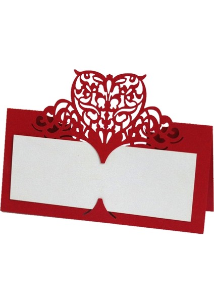 Koyu Mor 50 Adet 10*10 cm Lazer Kesim Yer Kartları Hollow Aşk Kalp Düğün Masa Dekorasyon Resepsiyon Kağıdı Stand-Up Iş Toplantısı Için Isim Kartı (Yurt Dışından)
