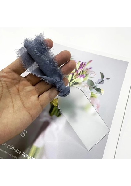 Buzlu Mavi 50 Adet Akrilik Düğün Yeri Kartı Oturma Kartları Düğün Spuulies Buzlu Isim Etiketi Kemer Boş Düğün Dekorasyon Dıy Şerit Asılı Burcu (Yurt Dışından)