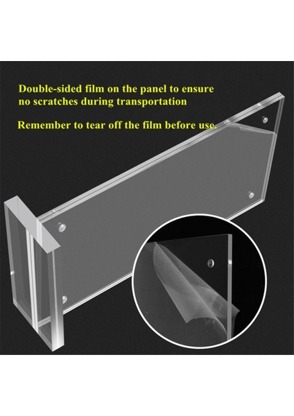 Dikey 100*150MM Çift Taraflı Şeffaf Akrilik Menü Kağıt Tutucu Standı Plastik Masa Burcu Kart Tutucu Masaüstü Mesaj Posteri Ekran Standı (Yurt Dışından) modelleri