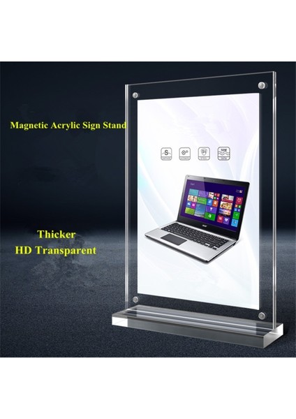 Dikey 100*150MM Çift Taraflı Şeffaf Akrilik Menü Kağıt Tutucu Standı Plastik Masa Burcu Kart Tutucu Masaüstü Mesaj Posteri Ekran Standı (Yurt Dışından) fırsatları