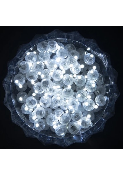 Beyaz 100 Adet 5/10/20/30/50/100 Adet LED Balon Işık Minik LED Işık Mini Yuvarlak LED Top Lamba Bar Fener Noel Düğün Dekor Için (Yurt Dışından)