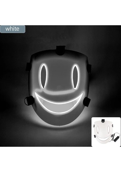 Işık ile Maske 2 Japon Animesi Cosplay Yüksek Katlı Invasion Cosplay Maske Neon Aydınlık LED Parti Maskesi Samuray Kostüm Sahne (Yurt Dışından)