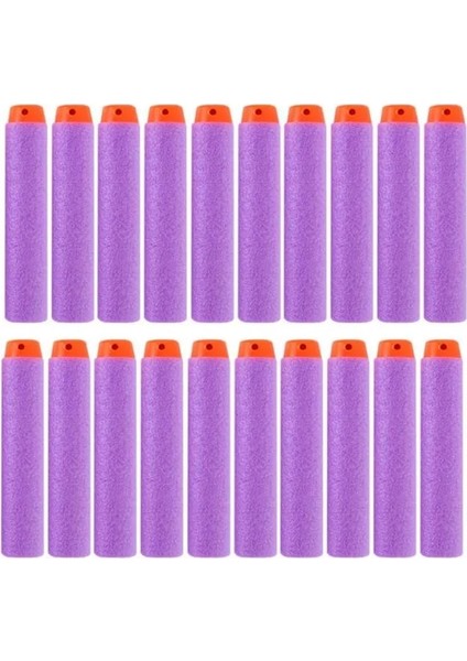 Mor 50 Adet 50-100 Adet Nerf Bullets Eva Yumuşak Içi Boş Delik Kafa 7.2 cm Dolum Mermi Dart Nerf Oyuncak Tabanca Aksesuarları Nerf Blasters Için (Yurt Dışından)