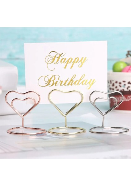 Gümüş Kare 10 Adet Düğün Masa Numarası Tutucu Standları Adı Oturma Etiketleri Placecard Klipler Fotoğraf Resim Kartları Düğün Parti Için Ekran Standı (Yurt Dışından)