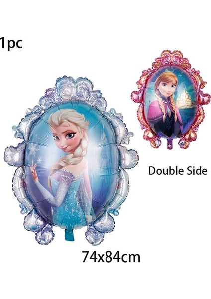 Elsa 1 Adet 108*69 cm Büyük Çan Külkedisi Kar Beyaz Elsa Prenses Folyo Balonlar Bebek Doğum Günü Partisi Süslemeleri Çocuklar Helyum Topları Oyuncaklar (Yurt Dışından)