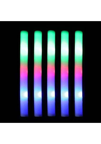 Renkli Flaş 8 Pcs LED Glow Sticks Renkli Rgb Floresan Işıklı Köpük Sopa Tezahürat Tüpü Düğün Doğum Günü Partisi Malzemeleri Için Parlayan Işık Sahne (Yurt Dışından)