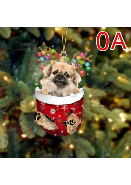 Stil 1 2023 Noel Ağacı Kolye Sevimli Köpek Yavrusu Reçine Akrilik Yeni Oda Noel Hediyesi Dekorasyon Süs Şenlikli Köpek Yıl Malzemeleri Parti E8X3 (Yurt Dışından)