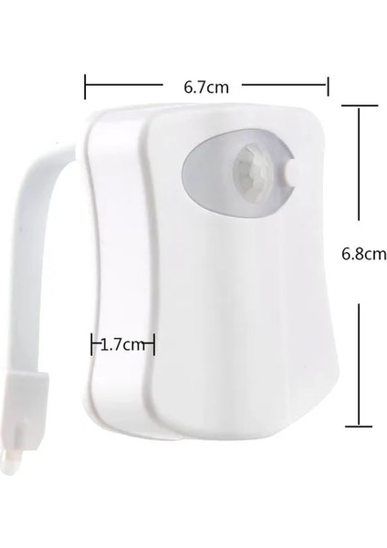 Yeni Sürüm Akıllı LED Hareket Sensörlü Klozet Gece Lambası 8 Renk Su Geçirmez Arka Işık Klozet Için LED Luminaria Lamba Wc Tuvalet Lambası (Yurt Dışından)