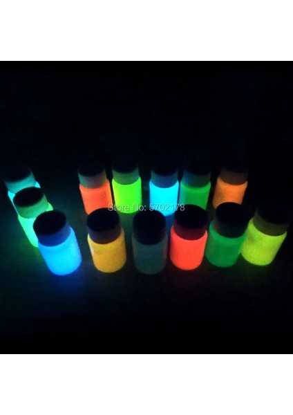 Sarı Floresan Su Bazlı Parlak Boya Sanat Pigment Vücut Boyama Su Geçirmez Karanlıkta Glow Toz Toz Gece Kaplama Dıy Boya (Yurt Dışından)