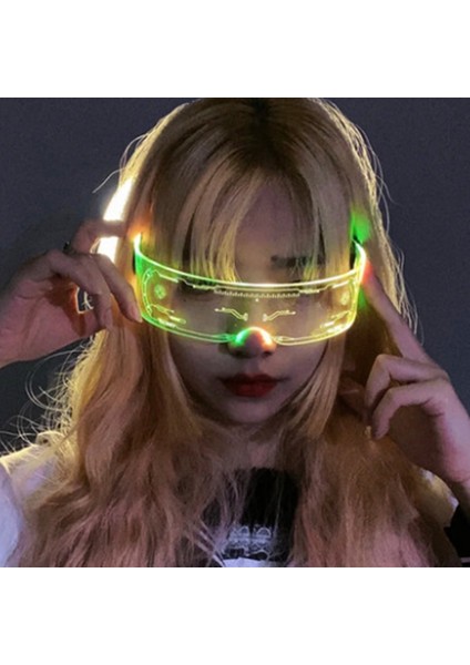 Yüksek Kaliteli Tip D Serin Aydınlık Renkli LED Işık Up Gözlük Parlayan Neon Işık Yanıp Sönen Parti Gözlüğü Gece Kulübü Dj Dans Partisi Dekoru (Yurt Dışından)