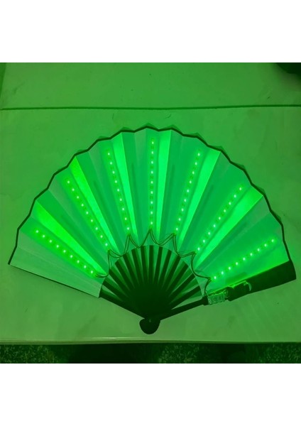Yeşil Glow Katlanır LED Fan Dans Işıkları Fan Gece Gösterisi Floresan Bar Gece Kulübü Parti Hediyeler Karanlıkta Glow Cadılar Bayramı Dekorasyon (Yurt Dışından)